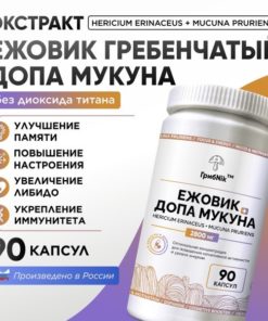 Lion's Mane & Mucuna Pruriens Extract - 90 Capsules (700mg) - GribNik