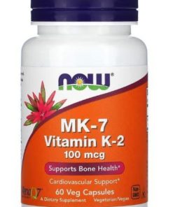 Now Vitamin K2 MK7 100mcg (60 Capsules): Bone & Heart Health Support