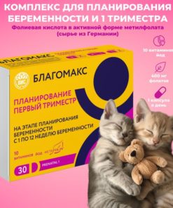 BlagomMax Prenatal Vitamins: 1st Trimester Support (30 Capsules)
