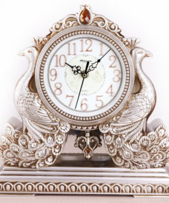 Mirron P3019B Peacock Pendulum Mantel Clock