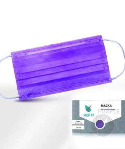 Purple Meltblown Disposable Face Masks (50 Pack)