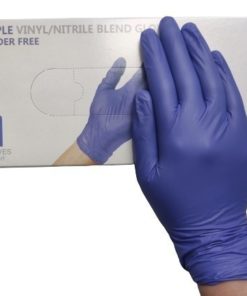 Purple Nitrile Gloves (Vinyl Added), Small, 50-Pair Box