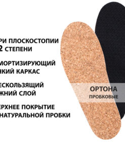 Cork Insoles for Flat Feet: Sweat-Absorbing & Cushioning Support (Sizes up to 41)