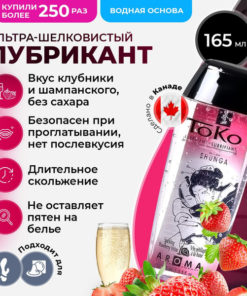 Shunga Toko Strawberry Champagne Lubricant (165ml)