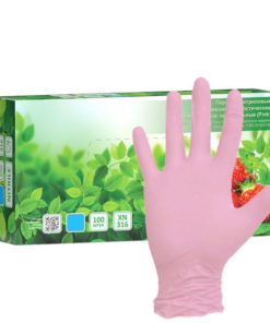 SunViv XN316 Pink Nitrile Gloves (50 Pairs, Small)