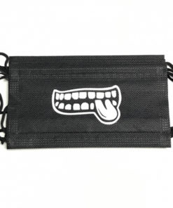 Black Reusable Cloth Face Masks with Design (5-Pack)