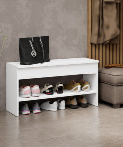 MFMaster Shoe Cabinet, Laminated Chipboard, 77.4x27.8x40cm