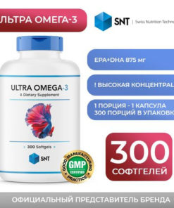 SNT Ultra Omega-3: 300 High-Potency Fish Oil Capsules