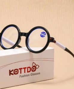 Men's Round Black Reading Glasses +3.0
