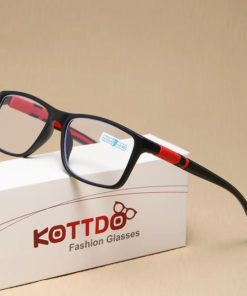 Red Men's Sports Glasses +3 Prescription