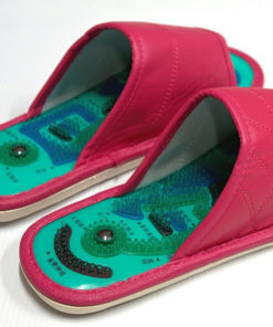 Shiatsu Slippers: Eco-Leather Orthopedic Massage Shoes with Acupuncture & Magnet Points