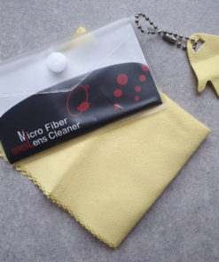 High-Tech Yellow Microfiber Cleaning Cloth with Case for Glasses, Optics & Screens