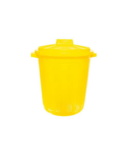 Yellow Medical Waste Container with Lid, 12L (6 Pack) - Class B Compliant