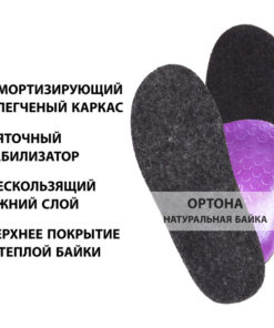 Kids' Warm Fleece-Lined Orthotic Insoles (Sizes 35-36): Fall/Winter Support for Flat Feet & Valgus
