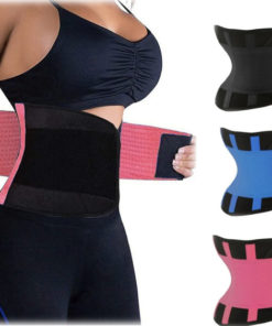 Slimming Waist Trainer Belt - Size S (Black & Pink)