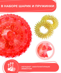 Su-Jok Acupressure Ball: Hand & Foot Massager with Rings for Fine Motor Skills