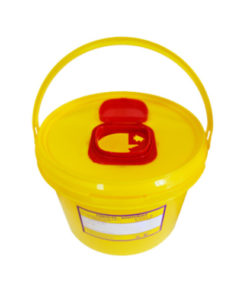 Respect Class B 2L Needle Disposal Container (132mm Yellow)