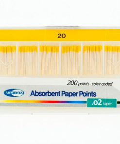 Dental Paper Points (Cone 0.2 #20), 200/Pack - Medenta