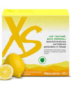 XS Lemon-Flavored Magnesium Sticks (30 x 1.5g Sachets)