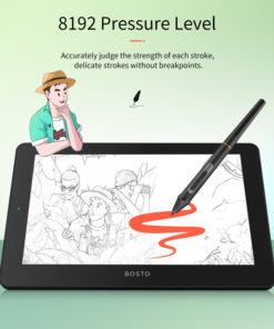 BOSTO BT-12HDT 11.6" HD Drawing Tablet: 8192 Levels of Pressure, Windows & Mac Compatible