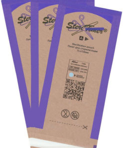 Sterilization Pouches with Indicator: 75x150mm, 100 Pack