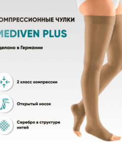 Medi Compression Stockings Beige, Class 2, 1 Pair