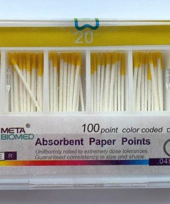 Meta Biomed Absorbent Paper Points, Cone 0.4, #20, 100/pack