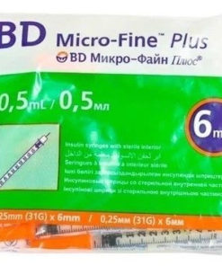 BD Micro-Fine Plus Insulin Syringes 0.5ml U100 (31G x 6mm, 10 Pack)