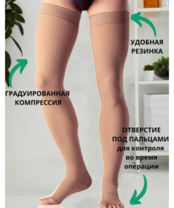 Ergoforma Beige Compression Stockings (Class 2, 1 Pair)