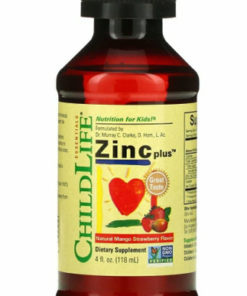 ChildLife Zinc Plus Liquid: Natural Mango Strawberry Flavor for Kids (118ml)