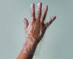 Clear Disposable Polyethylene Gloves (Large), 50 Pairs/Pack