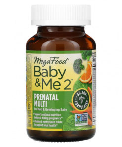 MegaFood Baby & Me 2 Prenatal Vitamins, 60 Tablets