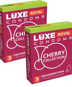 Luxury Cherry Flavored Condoms - 2 Packs (6 Condoms)