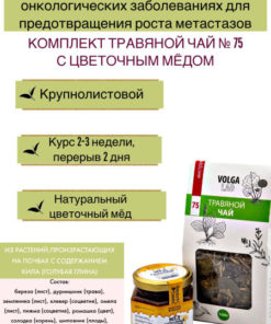 Volgalaдь-75 Herbal Tea Blend with Honey for Oncology Support (2 x 70/140g)