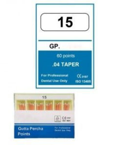 NeoHealth #15 Size 0.04 Tapered Gutta-Percha Endodontic Points