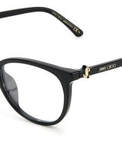 Jimmy Choo JC369/F 807 Black Acetate Panto Sunglasses