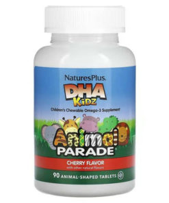 Nature's Plus Animal Parade DHA Gummies for Kids - Cherry Flavor, 90 Count