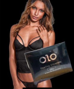 OLO Ultra-Thin Black Condoms with Lubricant (10 Pack)