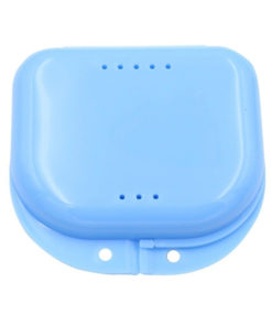 Small Blue Dental Prothesis Case
