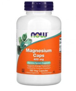 NOW Foods Magnesium Capsules - 400mg, 180 Count