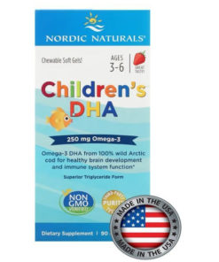 Nordic Naturals Children's Strawberry DHA Omega-3 Gummies (Ages 3-6)