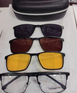Unisex Polarized Moretti Glasses with Interchangeable Temples