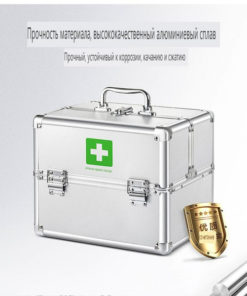 Large Aluminum First Aid Box: Double-Opening, 3-Layer Family Emergency Kit