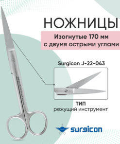 Curved Surgical Scissors, 170mm, J-22-043