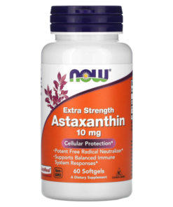 NOW Astaxanthin 10mg (60 Capsules): Powerful Antioxidant Supplement