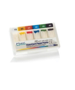 Meta Biomed Absorbent Paper Points, Cone 0.2, #15-40, 200/Pack