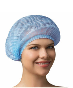 Disposable Bouffant Caps, White, 100 Count