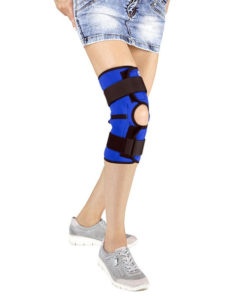 Adjustable Hinged Knee Brace with Metal Supports - NKN 149 (Blue, Large)