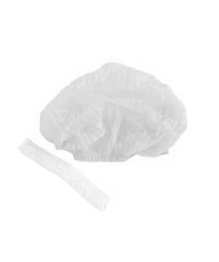Disposable White Bouffant Caps (100 Count)