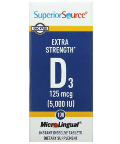 Superior Source Vitamin D3 5000 IU (125 mcg) - 100 Fast-Dissolving Tablets